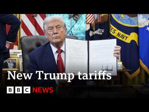 Donald Trump announces new tariffs on drugs, trucks and kitchen cabinets | BBC News