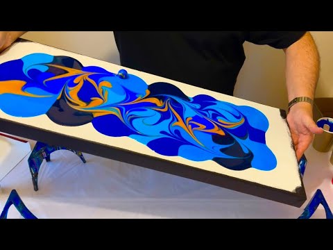 Beautiful Pattern! Turquoise GLOW 🔵🟠 Amazing Abstract Art Painting Techniques