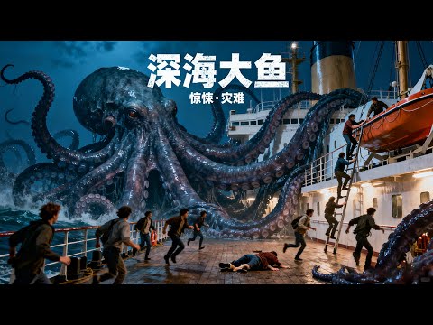 深海巨兽夜袭人类轮船,所有人惨遭巨大触手袭击!#深海大鱼 #惊悚 #怪兽 #灾难 #电影 #movie #电影派对 #大章鱼 #章鱼