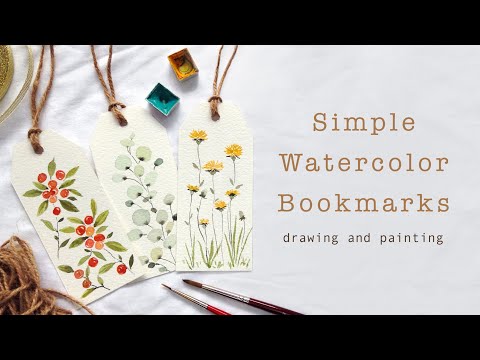 3 Simple Watercolor Bookmarks for Beginners