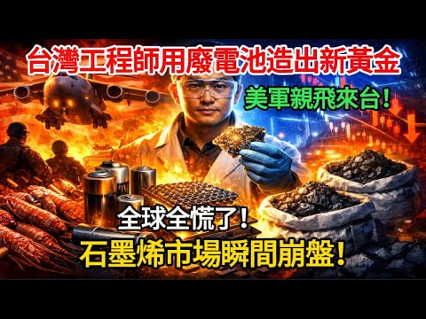 美軍親飛來台!台灣工程師用廢電池造出“新黃金” 石墨烯價格暴跌90% 全球巨頭全慌了!
