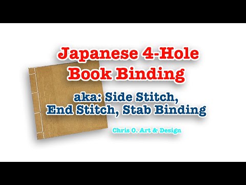 Japanese 4-Hole Book Binding aka: Side Stitch, End Stitch, Stab Binding  - 177