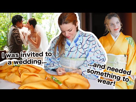 I Made a Kimono to Attend a Japanese Wedding // Turning an Old Kimono into my Size