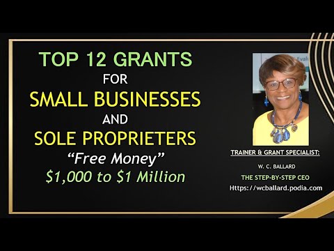 TOP 12 BUSINESS GRANTS 2025 FOR SMALL BUSINESSES AND SOLE PROPRIETORS from $1,000 to $1 Million