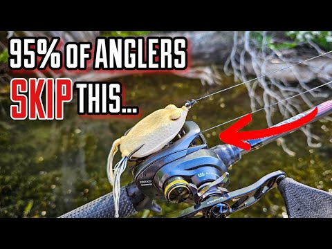 SECRET Frog Fishing Technique for THICK Grass!