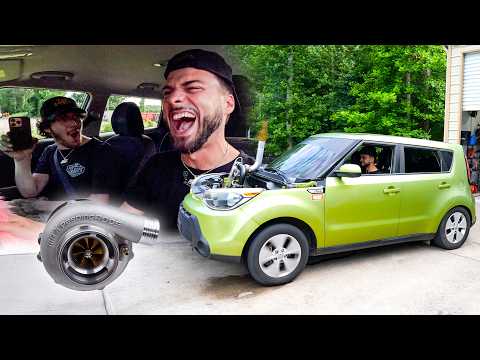 Installing a HUGE Turbo On My Nitrous Kia!!