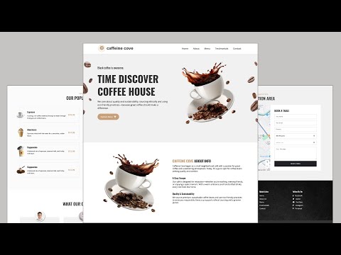 بناء موقع الكتروني كامل لكافيه باستخدام ال HTML و ال CSS