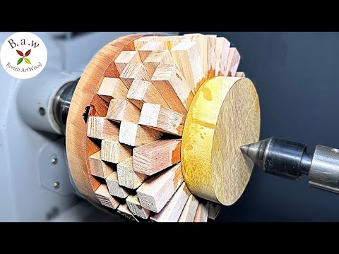 The secret to the perfect CHECKERBOARD on the wood lathe 😳 The result will amaze you!!