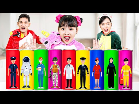 Vy Vy Lớn Lên Bạn Muốn Làm Nghề Gì??  Cảnh Sát- Ca Sĩ Hay Lính Cứu Hỏa???