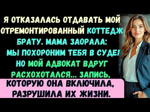 Моя семья требовала, чтобы я передал право собственности моему золотому брату —но смех моего адвокат