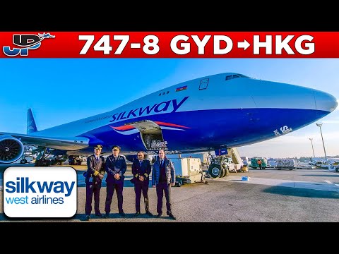 Silkway Boeing 747-8 Cockpit Baku🇦🇿 to Hong Kong🇭🇰