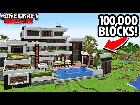 I Built the World’s Largest MANSION in Minecraft Hardcore