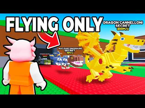 $0 To $1 TRILLION With FLYING ONLY Brainrots in Steal A Brainrot...