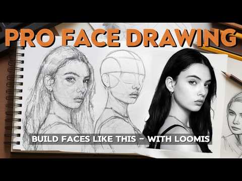 Learn FACE DRAWING like a PRO in 13 Minutes - LOOMIS METHOD Tutorial