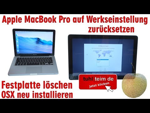 Apple MacBook Pro auf Werkseinstellung zurücksetzen - HDD löschen - OSX neu installieren