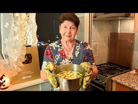 Serve me this soup every day! Soup with cheese dumplings. Mom's recipes.