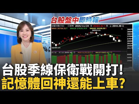 台股陷季線保衛戰 殺不死記憶體撐盤 英法德修改烏俄和平方案與美差很大｜台灣要聞20251124｜三立iNEWS