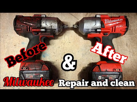 Milwaukee M18 ONEFHIWF13 nut gun, full repair and clean, What a difference!!
