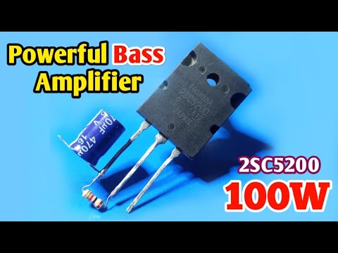 DIY 5200 Transistor Amplifier. Heavy bass and powerful amplifier.