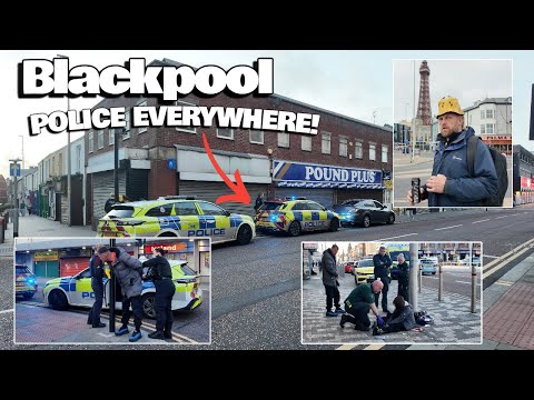 CHAOS on the Streets of Blackpool! Police Everywhere