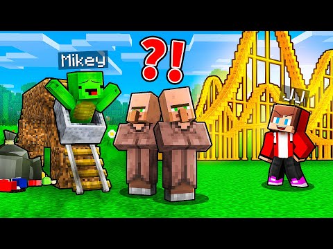 JJ and Mikey: POOR vs RICH ENTERTAINMENT PARK BATTLE in Minecraft - Maizen