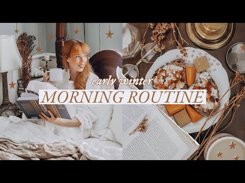 Winter Morning Routine | warm, cozy & full of tea, books and a crisp walk to the library β