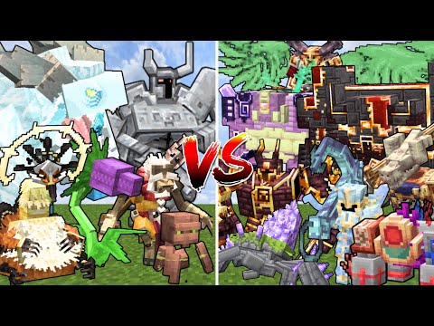ALL MOWZIE'S MOBS vs ALL L_ENDER'S CATACLYSM MOBS | Minecraft Mob Battle