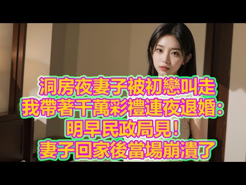 洞房夜妻子被初戀叫走，我帶著千萬彩禮連夜退婚：明早民政局見！妻子回家後當場崩潰了