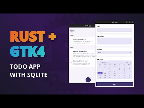 Develop A Simple Todo App With Rust And GTK4 Using SQLite