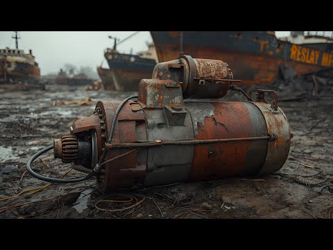 First Time Restoring the Biggest Ship Starter Motor – 100% Restored Like New! #restoration #rusty