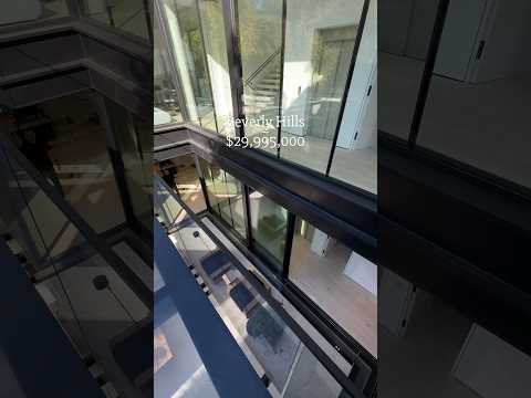 Floating Bridge Over Spa Atrium in Paul McClean’s Newest Beverly Hills Estate #shorts