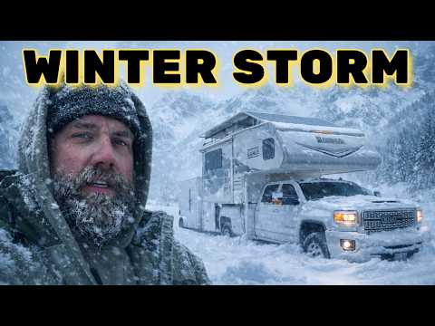 Cozy Winter Truck Camping To Ride Out The Winter Storm