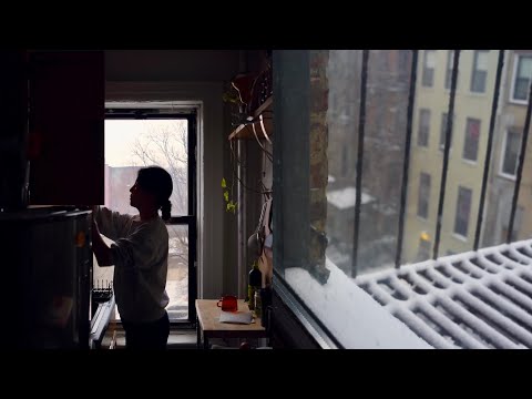 Calm in the Snowstorm in Brooklyn Small Studio Apartment