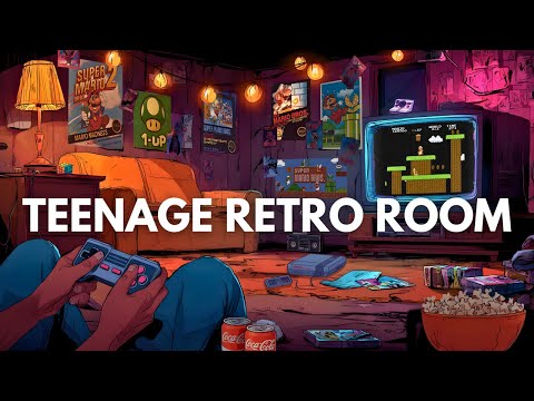 Super Mario Arcade Room // Focus Lofi 80s Synthwave & Chillwave Beats