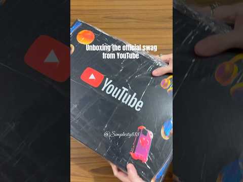 🎁Unboxing the official swag from YouTube! #simplicity888 #creatorchallenge #unboxingvideo #youtube