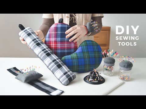 Making my own SEWING TOOLS: Tabletop Ironing Board, Tailor's Pressing Ham & Pin Cushions!