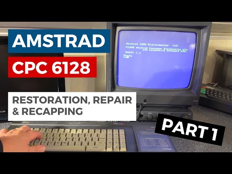 Amstrad CPC 6128 - Part 1 - Restoration, repair and recapping, replacing drive belt