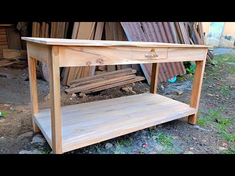 Cara mudah membuat meja kayu sederhana / DongCheng