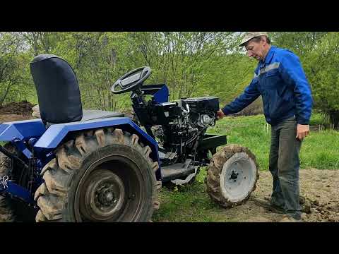 Самодельный мини-трактор (Классика). Испытание в работе.