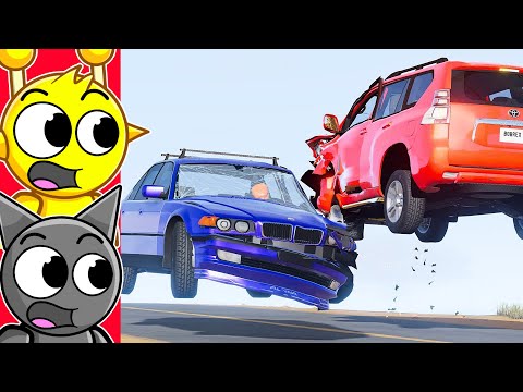 Reacting To CRAZIEST CAR CRASHES! (BeamNG Drive)