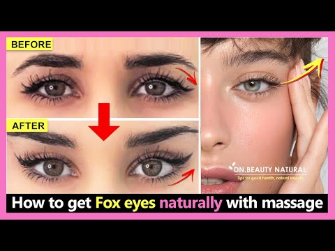 6 Steps!! Fox Eyes Lift massage | How to get fox eyes naturally without makeup (non surgical)