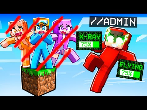 One Block but I have ADMIN COMMANDS (Minecraft)