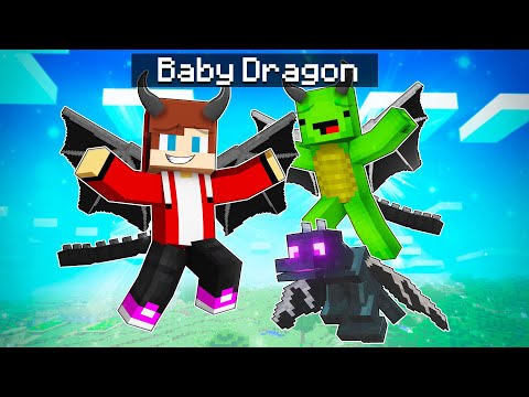 Minecraft But We Turned Into BABY ENDER DRAGONS - Maizen JJ and Mikey