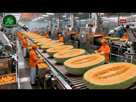 Inside a Modern Honeydew Processing Plant: From Whole Melons to Smooth Melon Purée (Full Process)
