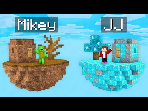 Mikey POOR Island vs JJ RICH Island Survival Battle in Minecraft (Maizen)