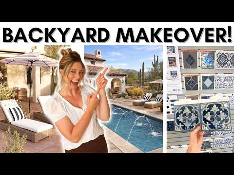 BACKYARD MAKEOVER PART 1 || BUILDING OUR POOL || MEDITERRANEAN-INSPIRED PATIO