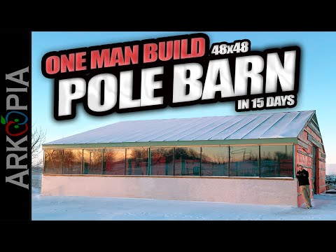 🏗️BARN for $8000 in 15 days!  48x48 (2300 sq ft) - One Man DIY Build