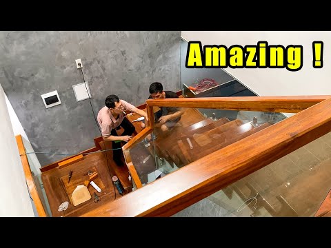 Extremely Technical Woodworking Amazing Skills - Amazingly Beautiful Wooden Staircase Design Ideas