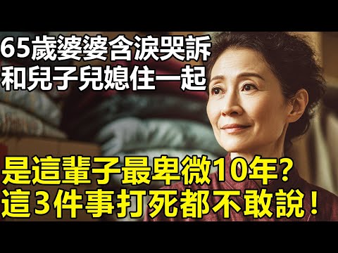 和兒子兒媳住一起，是我這輩子最卑微的10年？65歲婆婆含淚哭訴：這3件事爛在肚子裏也不敢說！【養老|情感|生活|幸福生活】