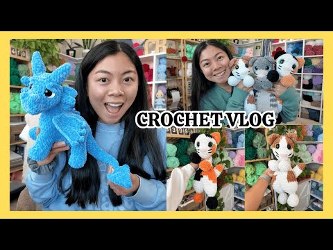 Designing My New Favorite Pattern of 2025?! 🧶 Dragons, Cats, & Crochet / Chatty Crochet Studio Vlog